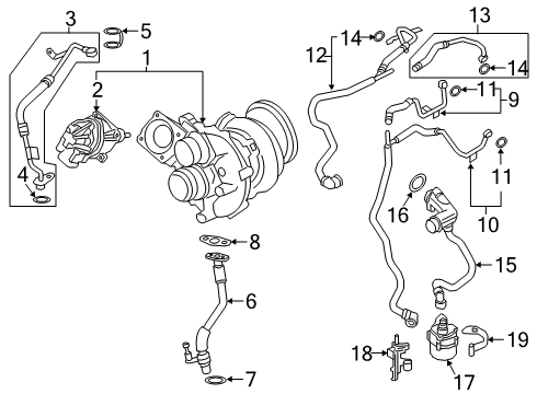 2021 BMW M550i xDrive PIPE, COOLANT PUMP-ELECTR. C Diagram for 17125A37139