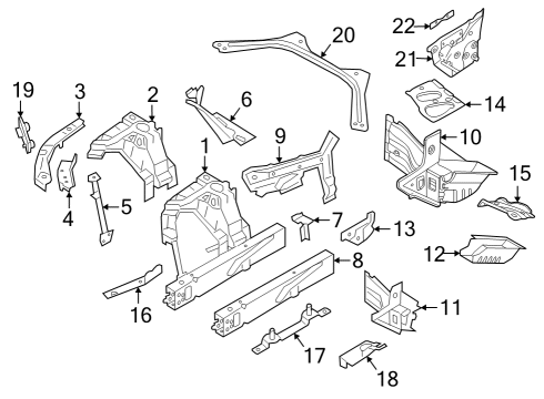 2023 BMW i4 Structural Components & Rails Diagram