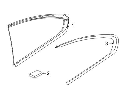 2023 BMW M440i Glass & Hardware - Quarter Panel Diagram 2