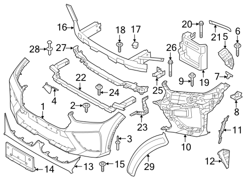 2024 BMW X5 M IMPACT ABSORBER TOP Diagram for 51118086185