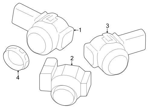 2024 BMW X6 M Electrical Components - Front Bumper Diagram 3