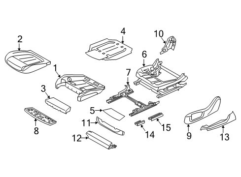 2022 BMW 750i xDrive Passenger Seat Components Diagram 4