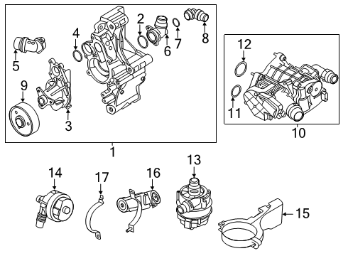 2023 BMW X3 M Water Pump Diagram 1