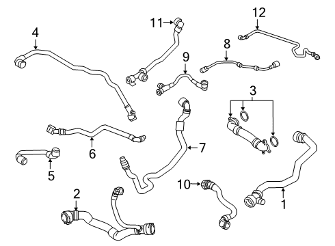 2021 BMW 740i xDrive Hoses & Pipes Diagram