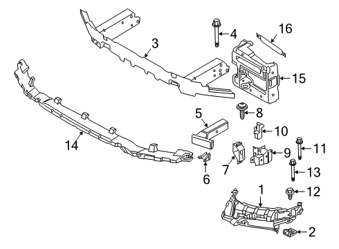 2021 BMW X3 M Bumper & Components - Front Diagram 3