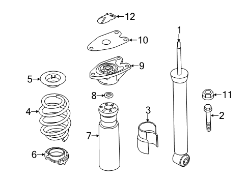 Additional Damper, Rear, W/ Prot. Tube Diagram for 33536852452