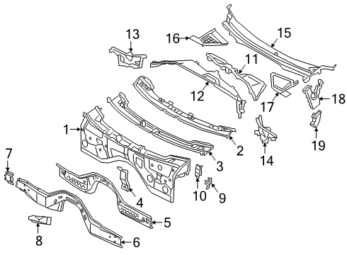 2022 BMW X5 Cowl Diagram