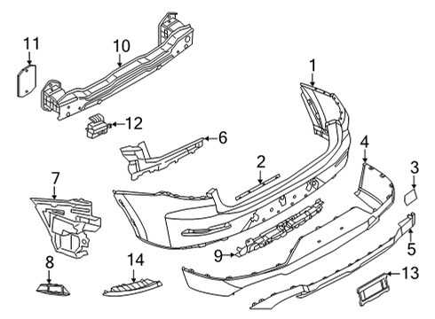 2022 BMW X4 Bumper & Components - Rear Diagram 3