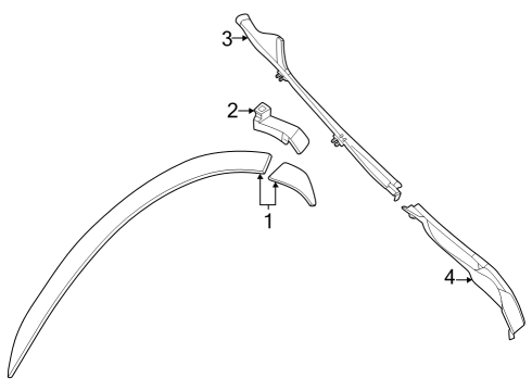 2024 BMW i4 Exterior Trim - Quarter Panel Diagram