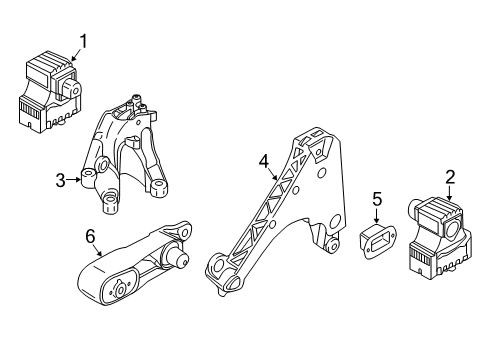 2021 BMW i3s Engine & Trans Mounting Diagram