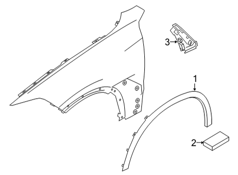 2023 BMW X7 Exterior Trim - Fender Diagram