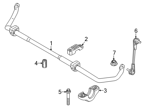 2023 BMW 840i Stabilizer Bar & Components - Front Diagram