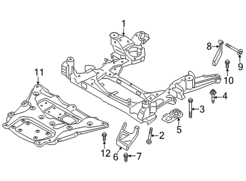 2021 BMW X6 M Front Suspension, Lower Control Arm, Upper Control Arm, Ride Control, Stabilizer Bar, Suspension Components Diagram 6