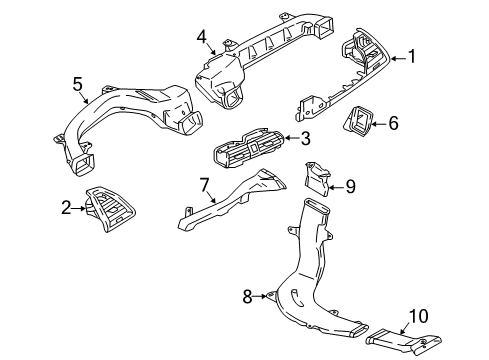 2023 BMW X3 M Ducts Diagram