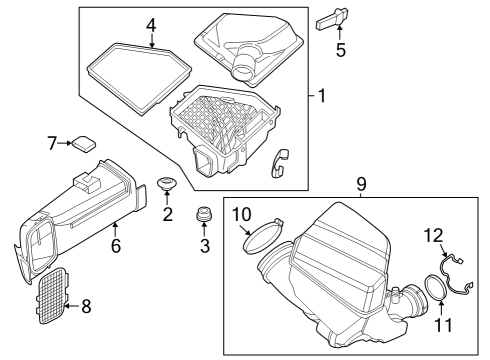 2023 BMW 430i xDrive Gran Coupe Air Intake Diagram