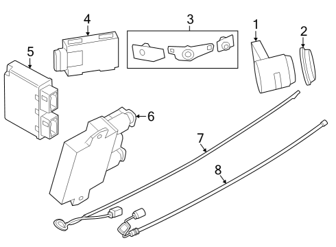 2022 BMW iX Electrical Components - Rear Bumper Diagram 1