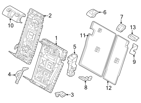 2023 BMW i4 Rear Seat Components Diagram 2