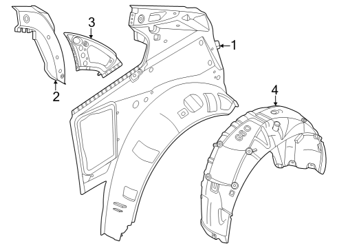 2024 BMW 230i Inner Structure - Quarter Panel Diagram