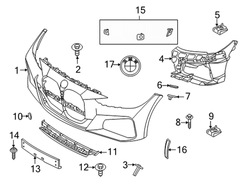 2021 BMW M440i Bumper & Components - Front Diagram 2