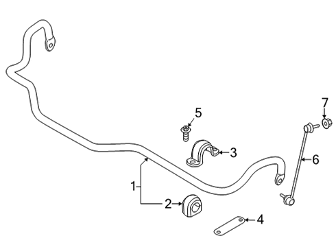 2024 BMW M440i Stabilizer Bar & Components - Front Diagram