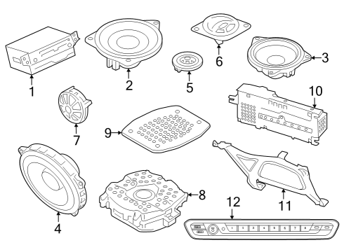 2022 BMW 840i Gran Coupe Sound System Diagram