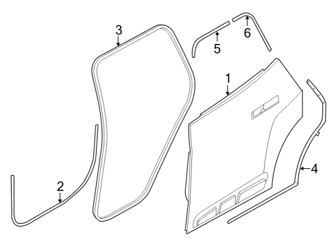 2022 BMW iX ADAPTER REAR DOOR LEFT FRONT Diagram for 51139463711