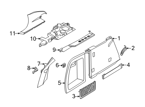 2021 BMW X4 Interior Trim - Rear Body Diagram 3