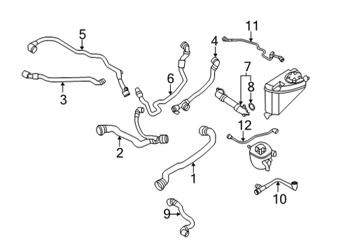 2022 BMW 840i xDrive Gran Coupe Hoses & Pipes Diagram 1