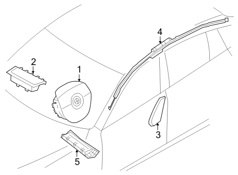 2023 BMW i4 Air Bag Components Diagram 1