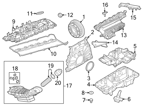 2024 BMW X6 M ACOUSTIC COVER FOR OIL PAN Diagram for 11149452662