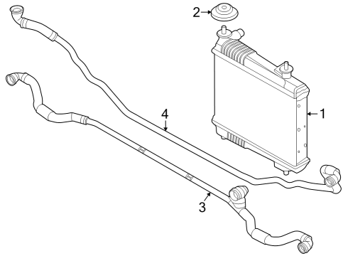 2021 BMW M3 Radiator & Components Diagram 1