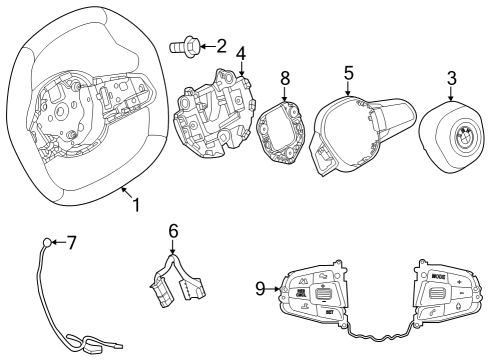 2022 BMW iX SWITCH UNIT STEERING COLUMN Diagram for 61315A31C12