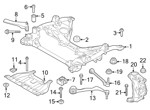 2024 BMW M440i Gran Coupe Front Suspension Components Diagram