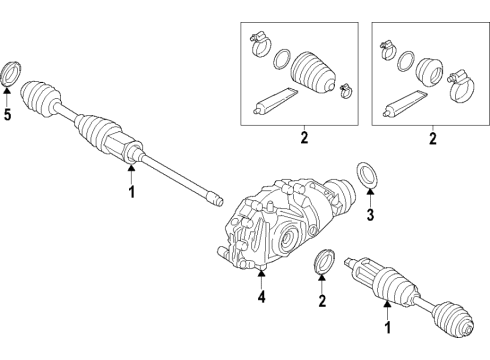 2022 BMW X4 Front Axle, Axle Shafts & Joints, Differential, Drive Axles, Propeller Shaft Diagram