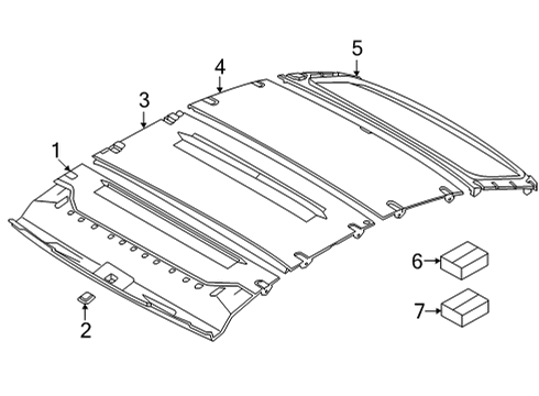 2023 BMW M440i Frame & Components - Convertible Top Diagram 1