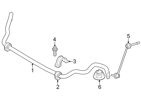 2022 BMW iX Stabilizer Bar & Components - Front Diagram