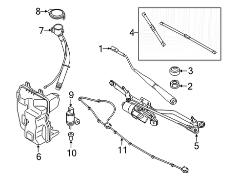 2022 BMW 228i Gran Coupe Wipers Diagram