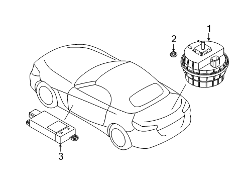 2021 BMW Z4 ALTERN.POWER SIREN W INCLINA Diagram for 65755A40311