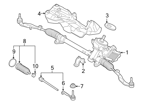 2022 BMW 228i Gran Coupe Steering Column & Wheel, Steering Gear & Linkage Diagram 4