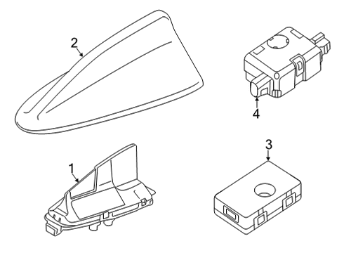 2024 BMW X6 M ROOF ANTENNA Diagram for 65208705914