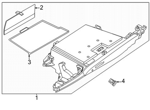 2023 BMW 228i Gran Coupe Glove Box Diagram