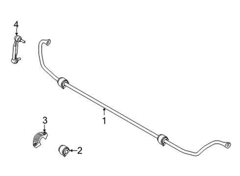 2023 BMW 230i Stabilizer Bar & Components - Rear Diagram