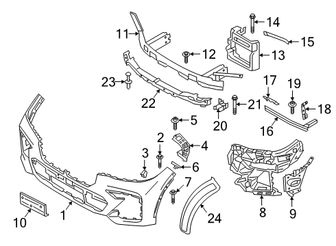 2022 BMW X7 Bumper & Components - Front Diagram 1