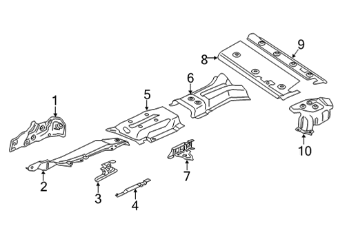 2021 BMW X6 M Heat Shields Diagram 1