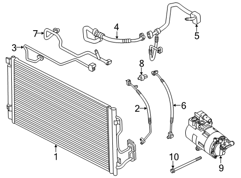 2021 BMW i3 A/C Condenser, Compressor & Lines Diagram 2