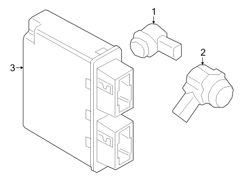 2022 BMW i4 Parking Aid Diagram 1