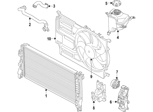 2021 BMW 330e Radiator, Water Pump, Cooling Fan Diagram