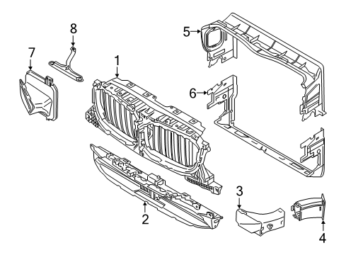 2022 BMW X4 FRONT RIGHT BRAKE AIR DUCT Diagram for 51118081890