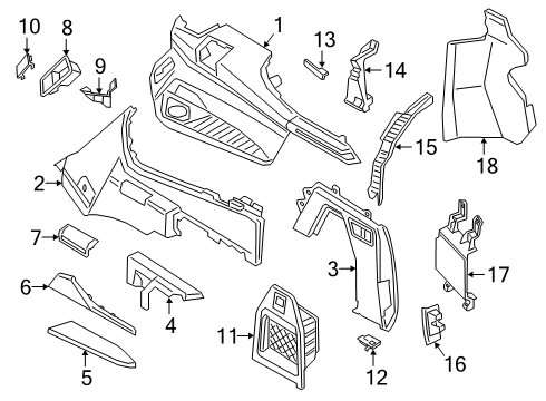 2021 BMW X7 LUGGAGE COMPT.TRIM PANEL UPP Diagram for 51475A35C68