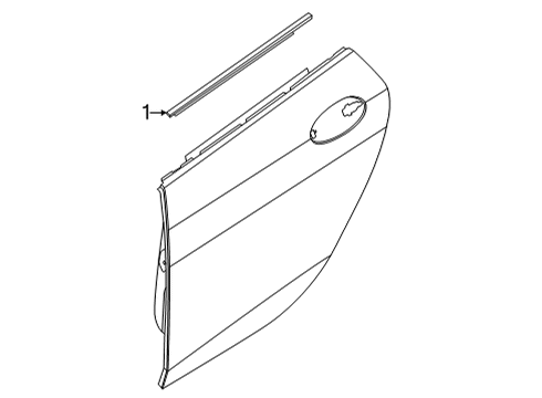 2021 BMW 228i Gran Coupe Exterior Trim - Rear Door Diagram